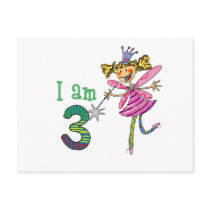Pink princess fairy (age 3) post card