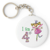 Pink princess fairy (age 4) keychains