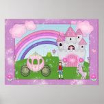 Pink Princess Fairy Tale Poster