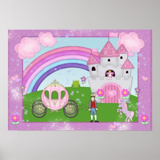 Pink Princess Fairy Tale Poster