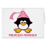 Pink Princess Penguin Card
