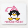 Pink Princess Penguin Mouse Pad