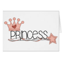 Pink Princess · Princess Wordart Greeting Card