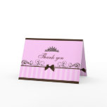 Pink Princess Thank You Card