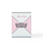 Pink Princess Tiara Thank You Cards