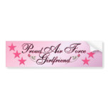 Pink & Proud Air Force Girlfriend Bumper Sticker bumper stickers