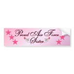 Pink & Proud Air Force Sister Bumper Sticker bumper stickers