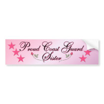 Pink & Proud Coast Guard Sister Bumper Sticker