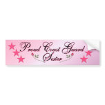 Pink & Proud Coast Guard Sister Bumper Sticker bumper stickers