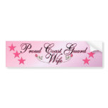 Pink & Proud Coast Guard Wife Bumper Sticker bumper stickers
