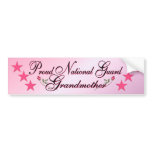 Pink & Proud National Guard Grandmother Bumper Sti Bumper Sticker