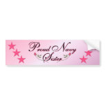 Pink & Proud Navy Sister bumper stickers