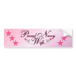 Pink & Proud Navy Wife Bumper Sticker bumper stickers