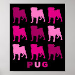 Pink Pugs Poster posters