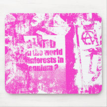 Pink Punk Collage Mouse Pads