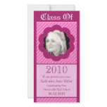 Pink Punk Cookie Cut Out Graduation Photo Card photo cards