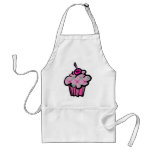 pink punk skull crossbones cupcake aprons