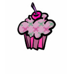 pink punk skull crossbones cupcake t-shirts