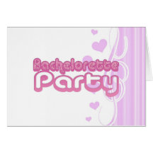 pink purple bachelorette wedding bridal party fun greeting cards
