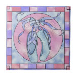 Pink & Purple Ballet Pointe Shoes Keepsake Tiles