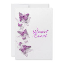 pink purple birthday engagement wedding invite