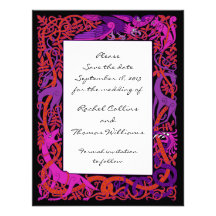 Pink & Purple Celtic Save the Date Announcement