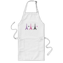 Pink & Purple Eiffel Tower pattern Aprons