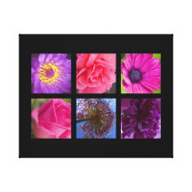 Pink & Purple Flowers Gallery Wrapped Canvas