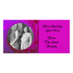 pink purple frame photo cards