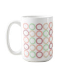 Pink Purple Green Pastel Circle Outlines Pattern Coffee Mugs