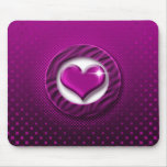 Pink & purple heart elegant mousepads