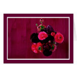 Pink & Purple Ranunculus Flowers Greeting Card