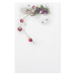 Pink purple sweet peas stationery