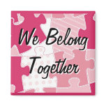 Pink Puzzle Magnet
