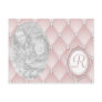 Pink Quilted Monogram Photo Template Postcard
