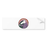 Pink Rainbow Dog bumper stickers