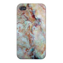 Pink rainbow marble stone finish iPhone 4/4S cases