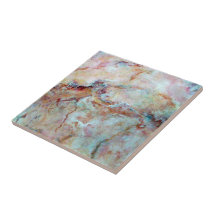 Pink rainbow marble stone finish ceramic tiles
