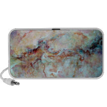 Pink rainbow marble stone finish travel speakers