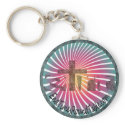 Pink Rainbow Swirl keychains