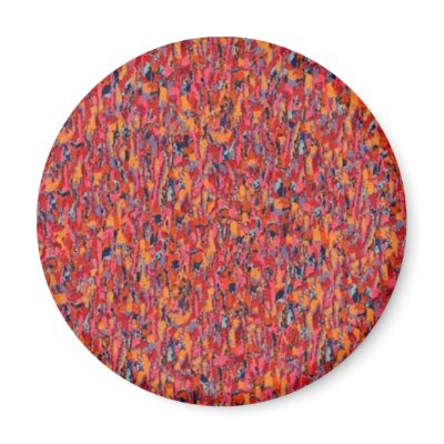 Pink Red Orange Confetti Speckled Refrigerator Magnet by JuJuGarden