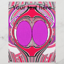 Pink red superfly design personalized flyer
