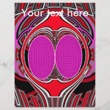 Pink red superfly design personalized flyer