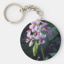 Pink Regnieri (Calanthe Vestita) flowers Keychain