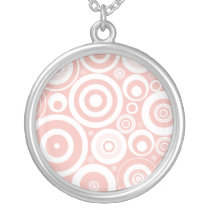 Pink Retro Circles Necklace necklaces