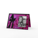 Pink Retro Disco Style Photo Template Invitation cards