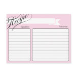 Pink Retro Recipe Card Post Card