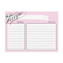 Pink Retro Recipe Card