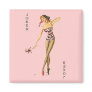 Pink Retro Sexy Joker #2 Magnet