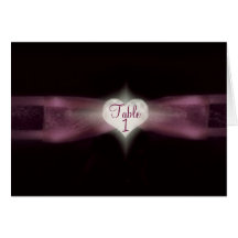 Pink Ribbon b Table number Cards